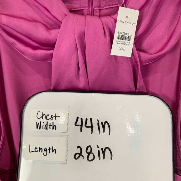 Ann Taylor Pink Twist Neck Sleeveless Top Blouse Women's XXL NWT - Picture 6 of 6